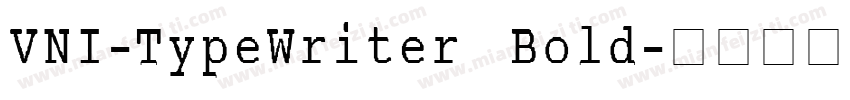 VNI-TypeWriter Bold字体转换